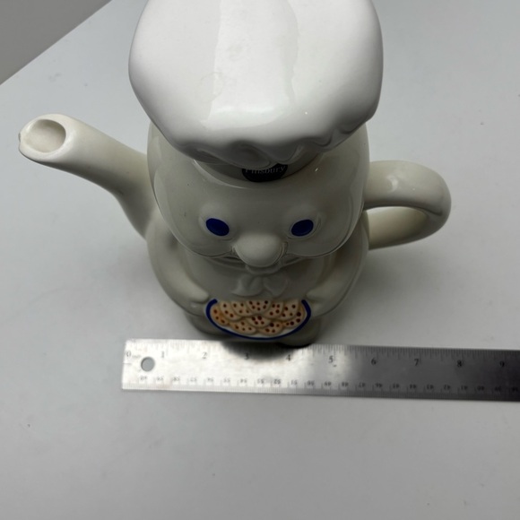 Vintage 1997 Pillsbury Doughboy ceramic teapot with removable hat - Picture 11 of 12